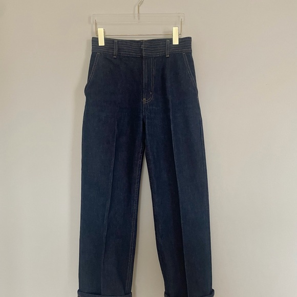 Frame Trapunto Dark Rinse Trouser Jeans - Picture 5 of 12